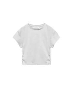 تی‌شرت دخترانه رنگ طوسی روشن 67957128 برند MANGO - 863622870