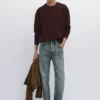 کاپشن گردن بیسیک با ترکیب پشم یونو برند Massimo Dutti - 966067947