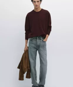 کاپشن گردن بیسیک با ترکیب پشم یونو برند Massimo Dutti - 966067947