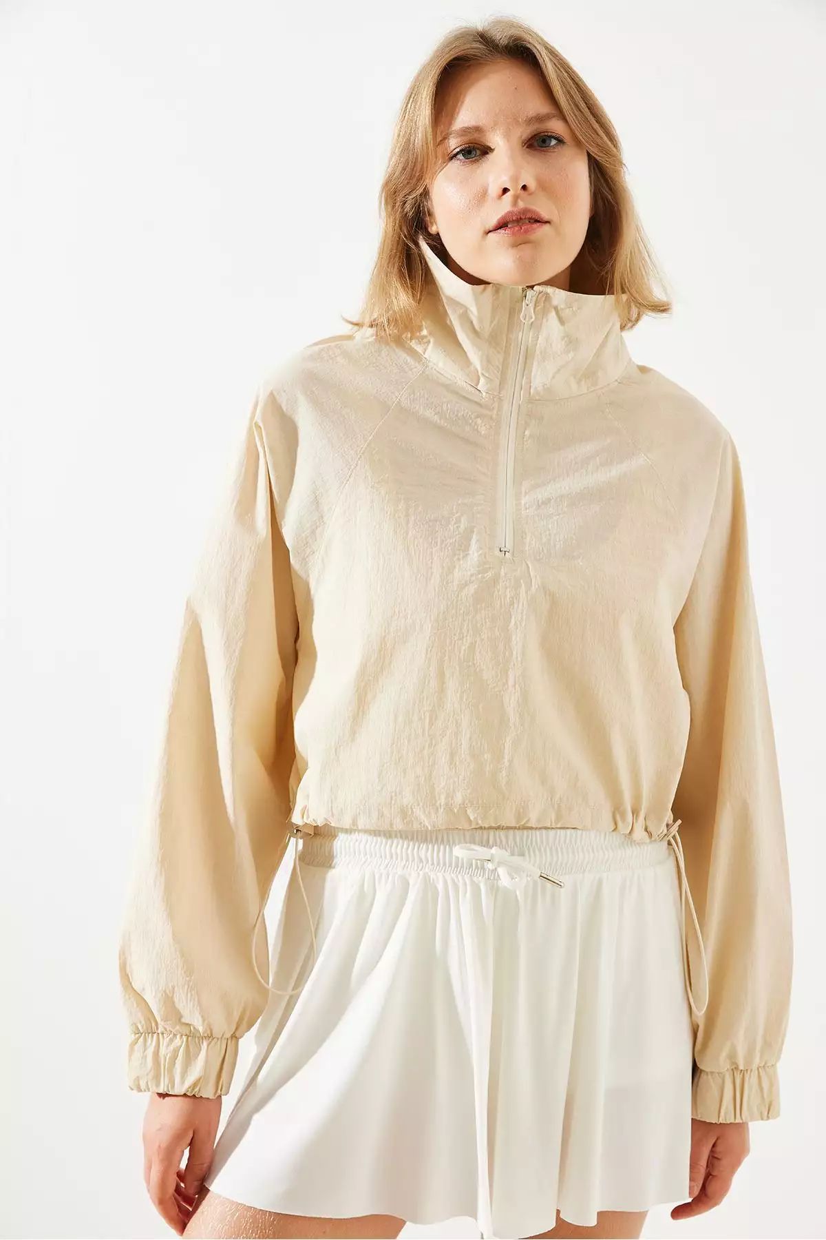 کت بارانی زنانه با جزئیات زیپ MBMS002 60501002 برند Bianco Lucci - 859769682