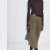 دامن میدی پیلی دار با جزئیات کامل برند Massimo Dutti - 992166225