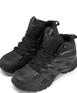 کفش چرم unisex مشکی و خاکستری با طراحی راحت و خاصیت ضد آب برند Tonny Black - 778865822
