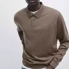 پولوشرت گردنباز بافت پشمی صد در صد مییرنوس برند Massimo Dutti - 975139972