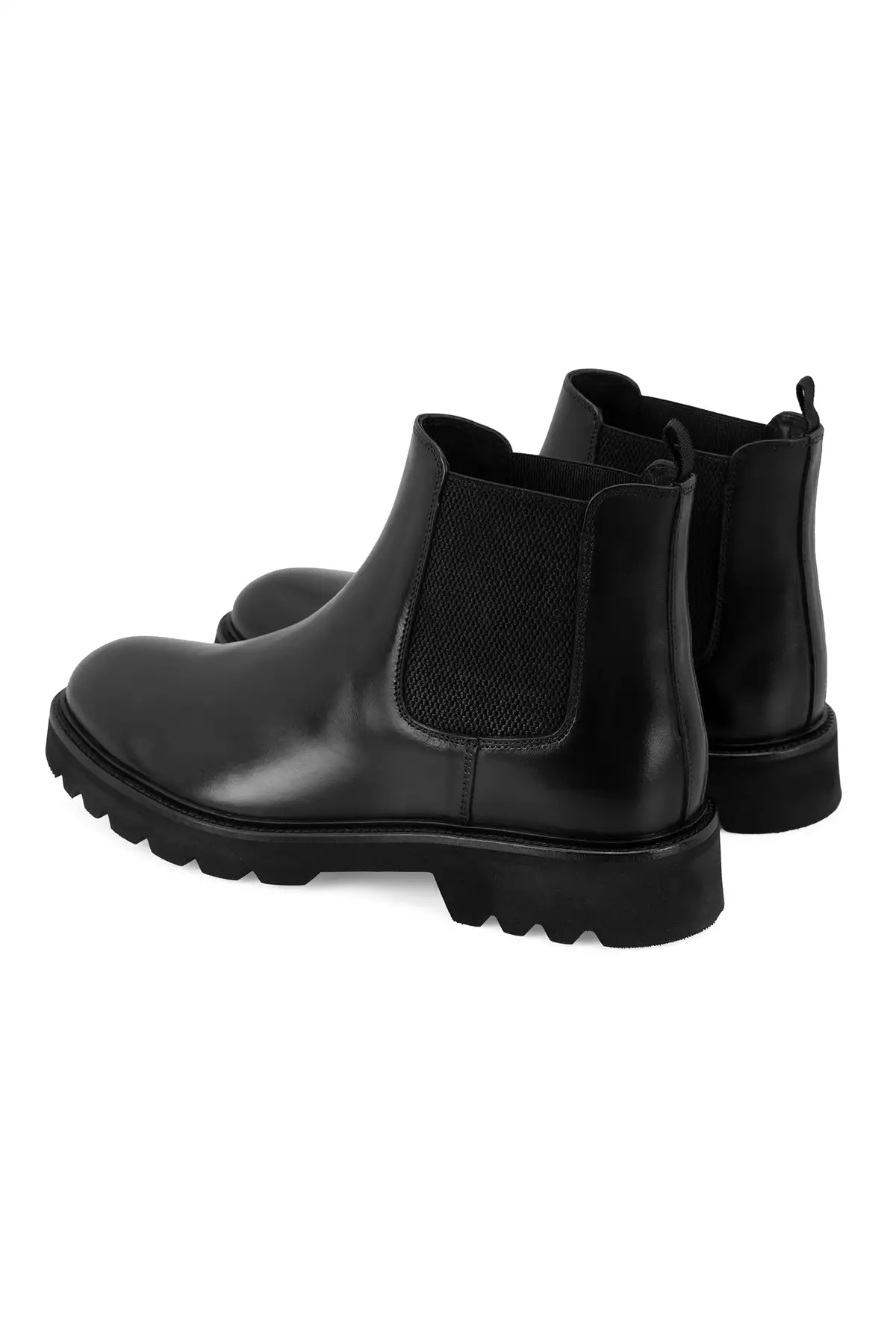 چکمه چرم مردانه مشکی گج با کفی لاستیکی برند Desa - 859185187