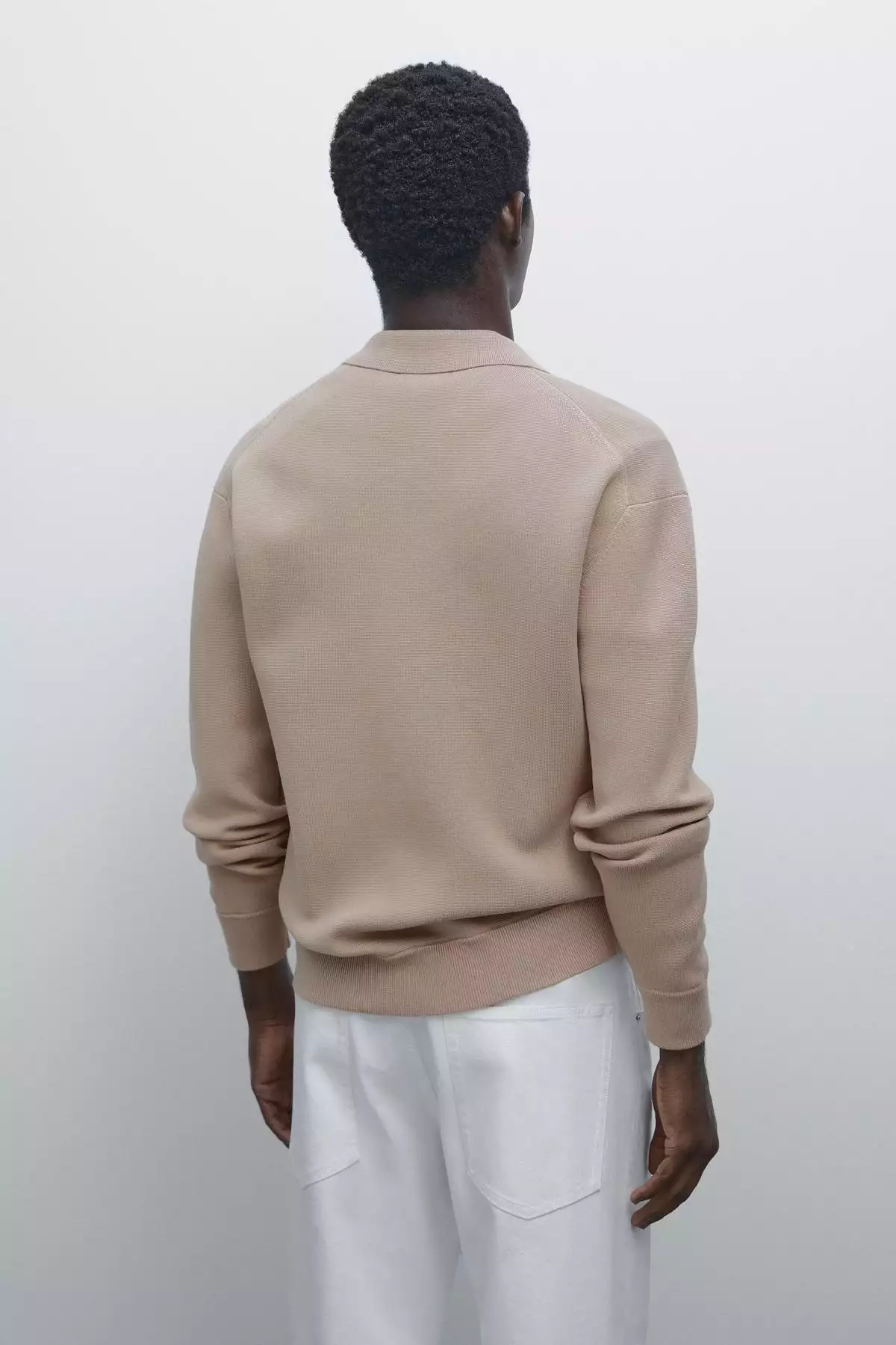 ژاکت بافته شده از الیاف نخی ترکیبی با زیپ برند Massimo Dutti - 969524592