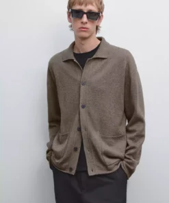 ژاکت پشمی نخی برند Massimo Dutti - 977920126