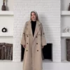 پالتوی ماکسینی زنانه با کمر بند و آستینهای رکابی بلند برند Moderk - 1002057314