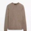 کت های کشباف با یقه گرد و طرح ملانژ برند Massimo Dutti - 991334061
