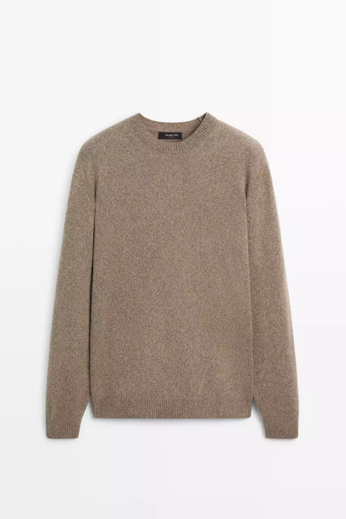 کت های کشباف با یقه گرد و طرح ملانژ برند Massimo Dutti - 991334061