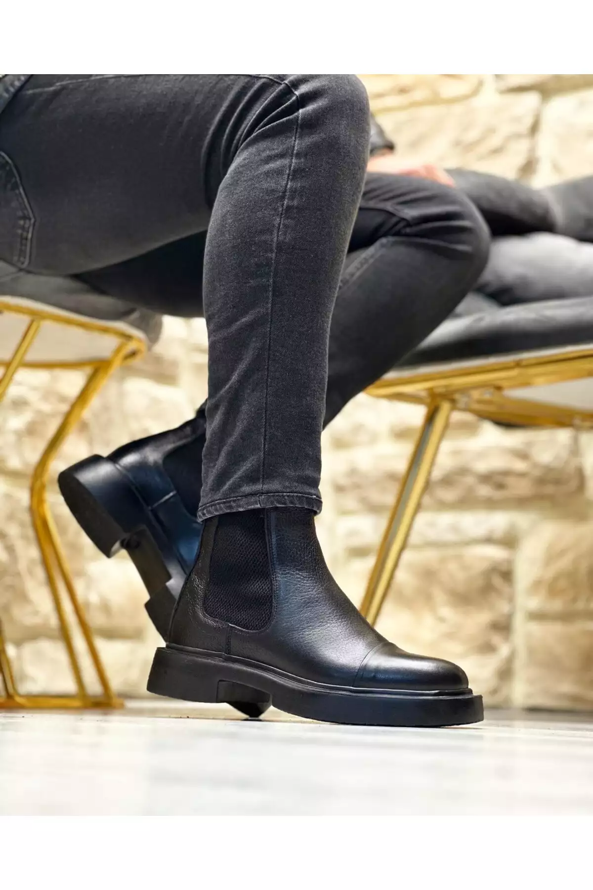 بوت روزانه مردانه رانیم با رویه چرم طبیعی و کفی اوا آتابان برند İtallano Ayakkabı - 973369672