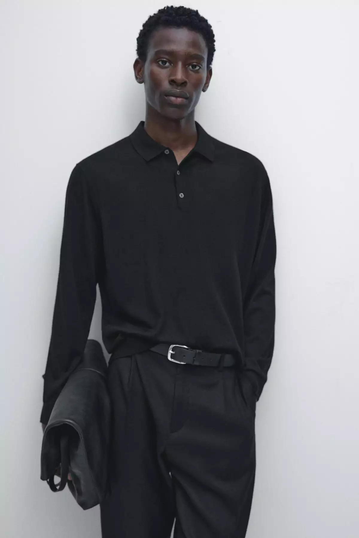 پالتو یقه دار بافتنی از 100% پشم مرینو برند Massimo Dutti - 975152387