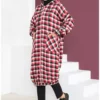 کاپ پشمی با طرح چهارخانه کد 23K8805-02 رنگ بوردو برند sefamerve - 833445754