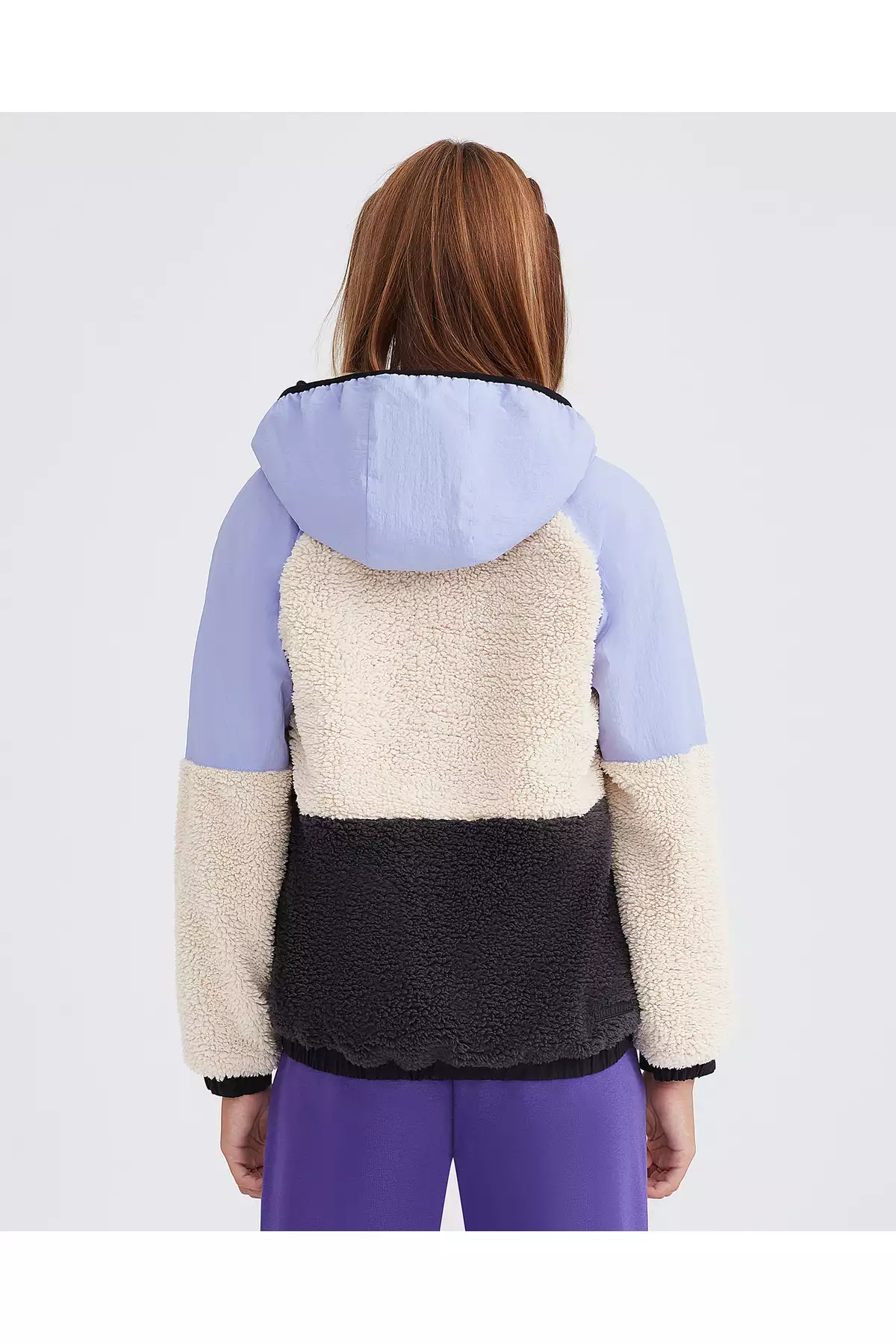 کاپشن لایهنشده فلیس دارای زیپ کامل برای دختران بزرگ به رنگ بنفش مدل SK232176-505 برند Skechers - 762232809