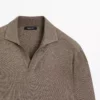 کیس پولو یقه وی، ژاکت با یقه پولو برند Massimo Dutti - 963076468