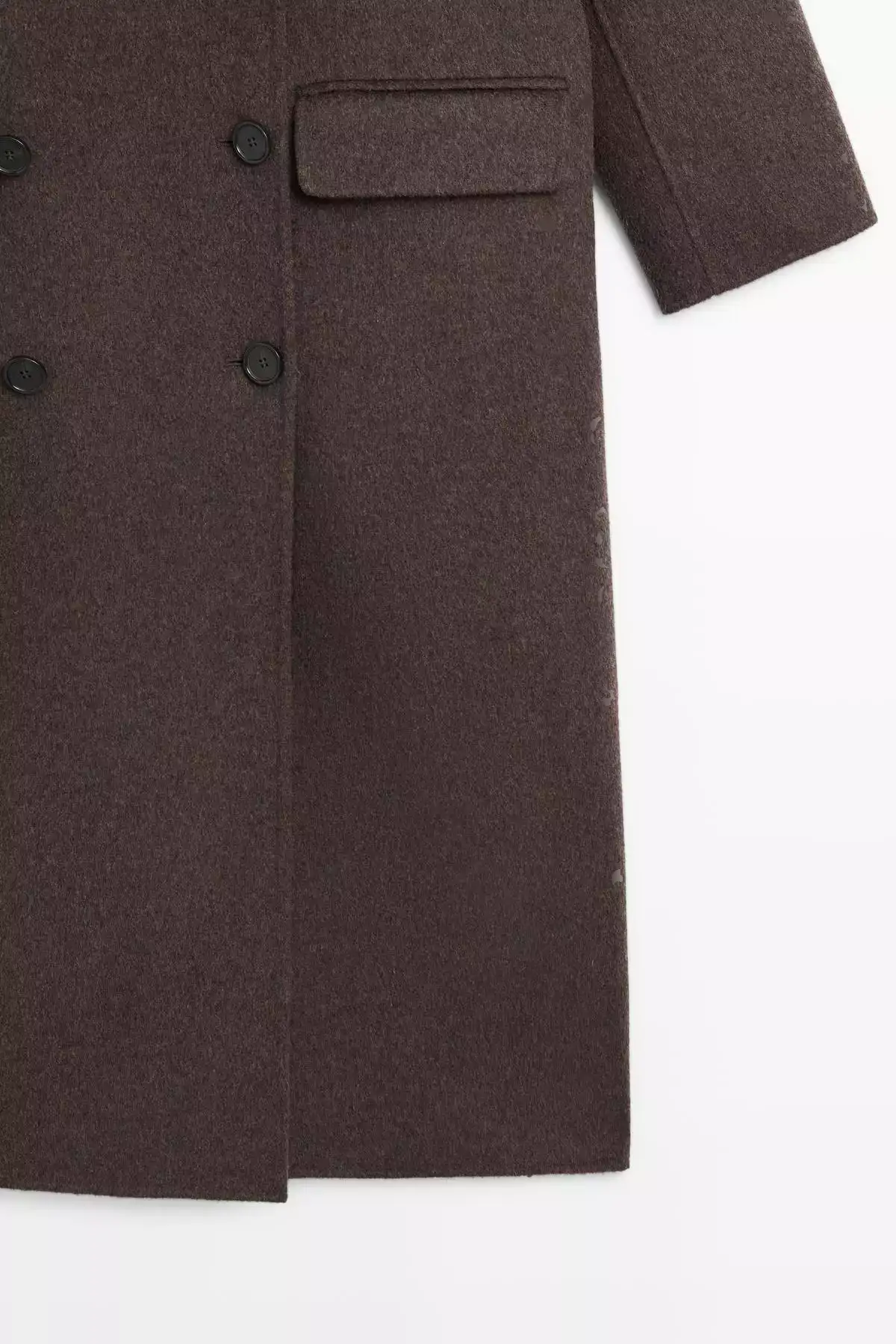 کاپشن پشمی بلند ترکیبی دو طرفه برند Massimo Dutti - 978171582