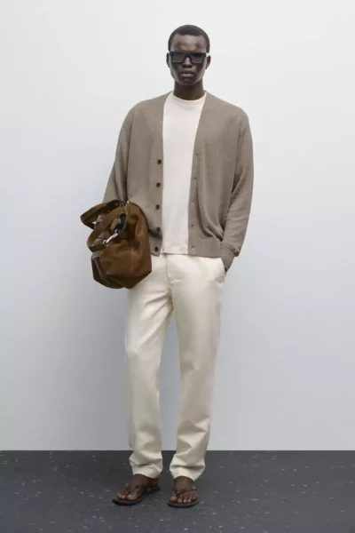 کاردیگان با ترکیب کتان برند Massimo Dutti - 943648677