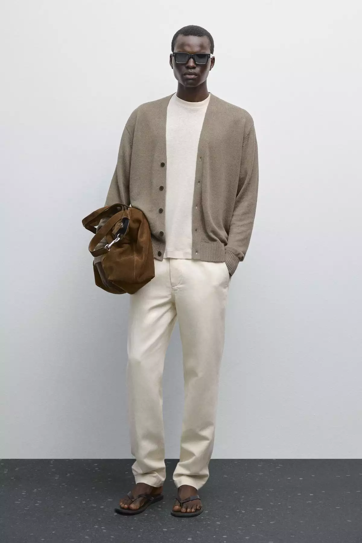 کاردیگان با ترکیب کتان برند Massimo Dutti - 943648677