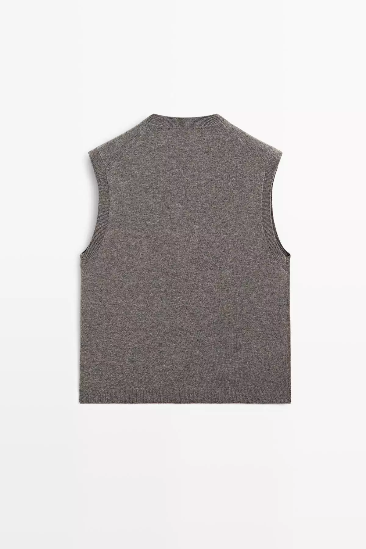 سوئتر V یقه با ترکیب پشم برند Massimo Dutti - 991330758