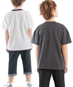 بسته ۲ عددی تیشرت پسرانه جاست سمایل برند Denokids - 903815993