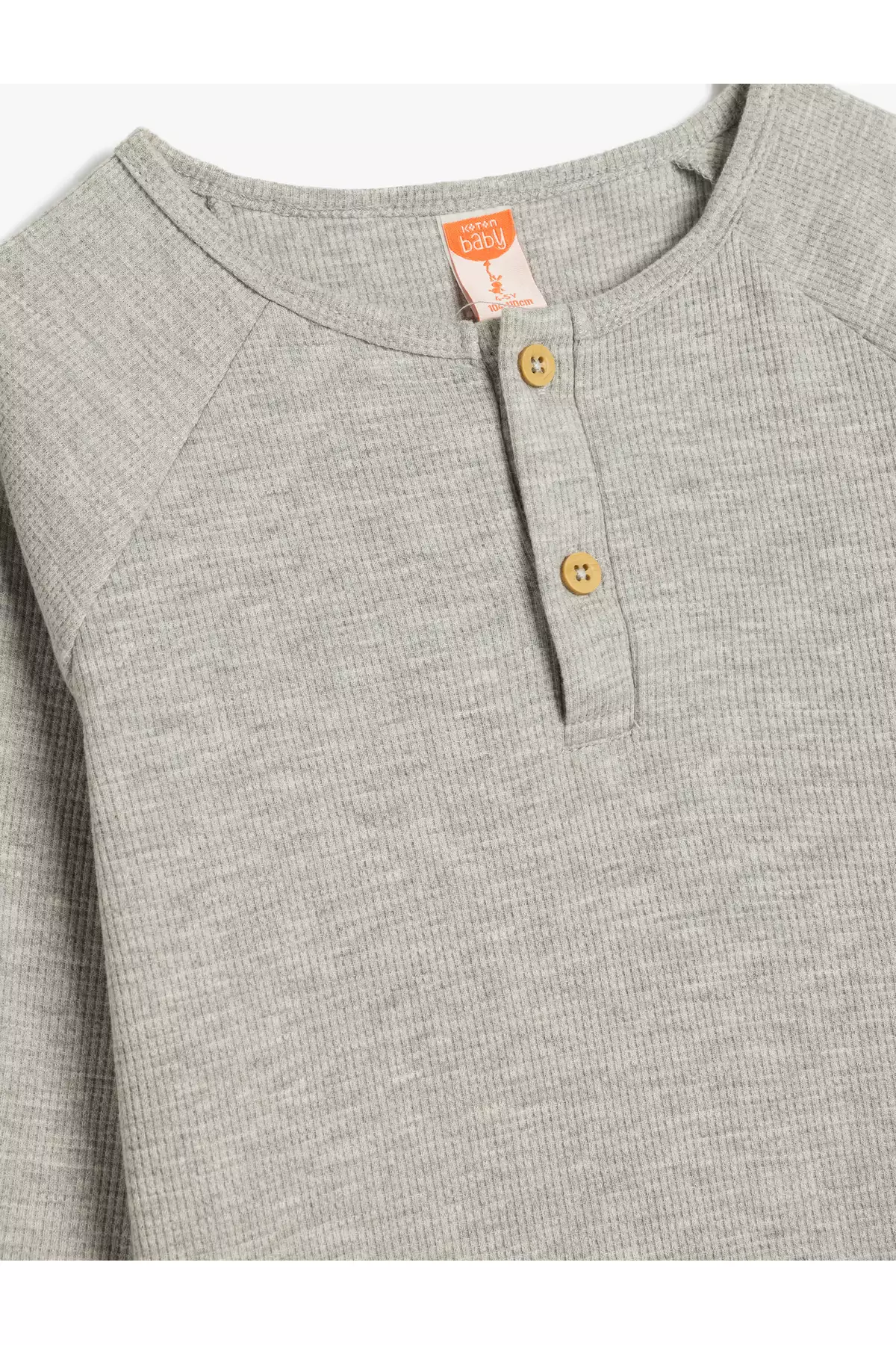 تیشرت پایهای با آستین بلند و جزئیات دکمهای از جنس پنبه برند Koton - 872183197