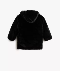 پالتوی پشمالو با کلاه برند Koton - 356626001