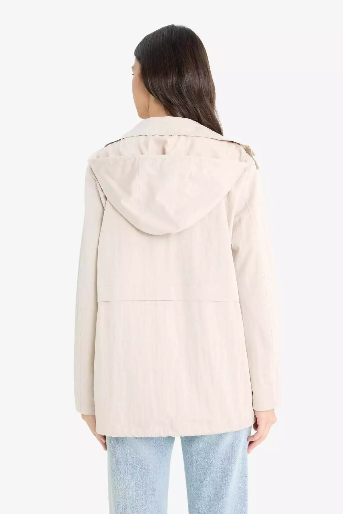 بارانی با کلاه و زیپ، مناسب برای روزهای بارانی و طراحی متناسب E8605AX25AU برند Defacto - 975899404