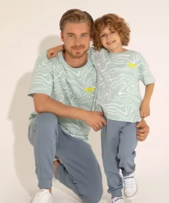 تیشرت یقه دوچرخهای به رنگ سبز آبی برای پسران 50281838-VR048 برند U.S. Polo Assn. - 833180814