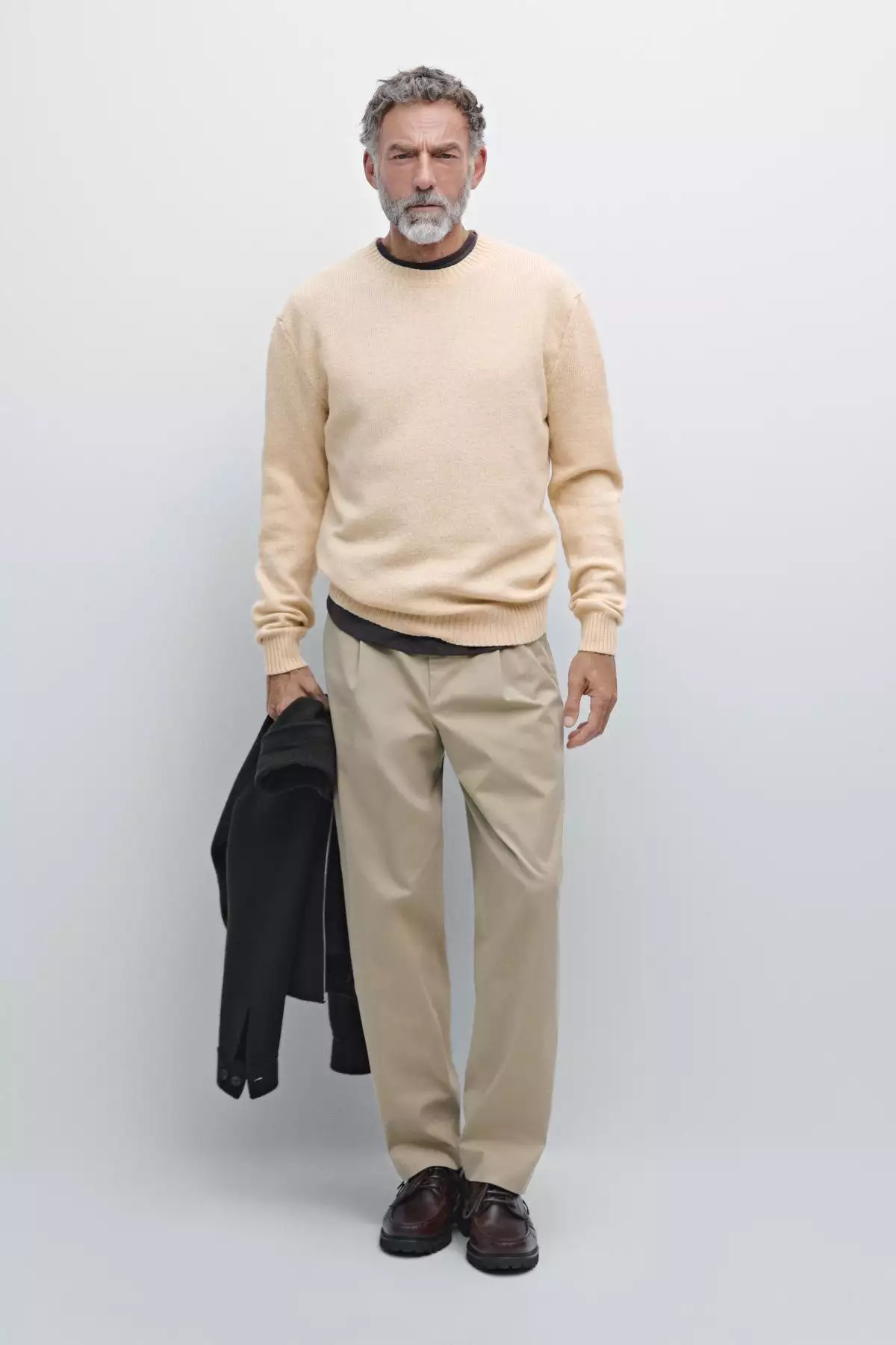 پالتوی یقه دوچرخهای با ترکیب پشم برند Massimo Dutti - 991313597