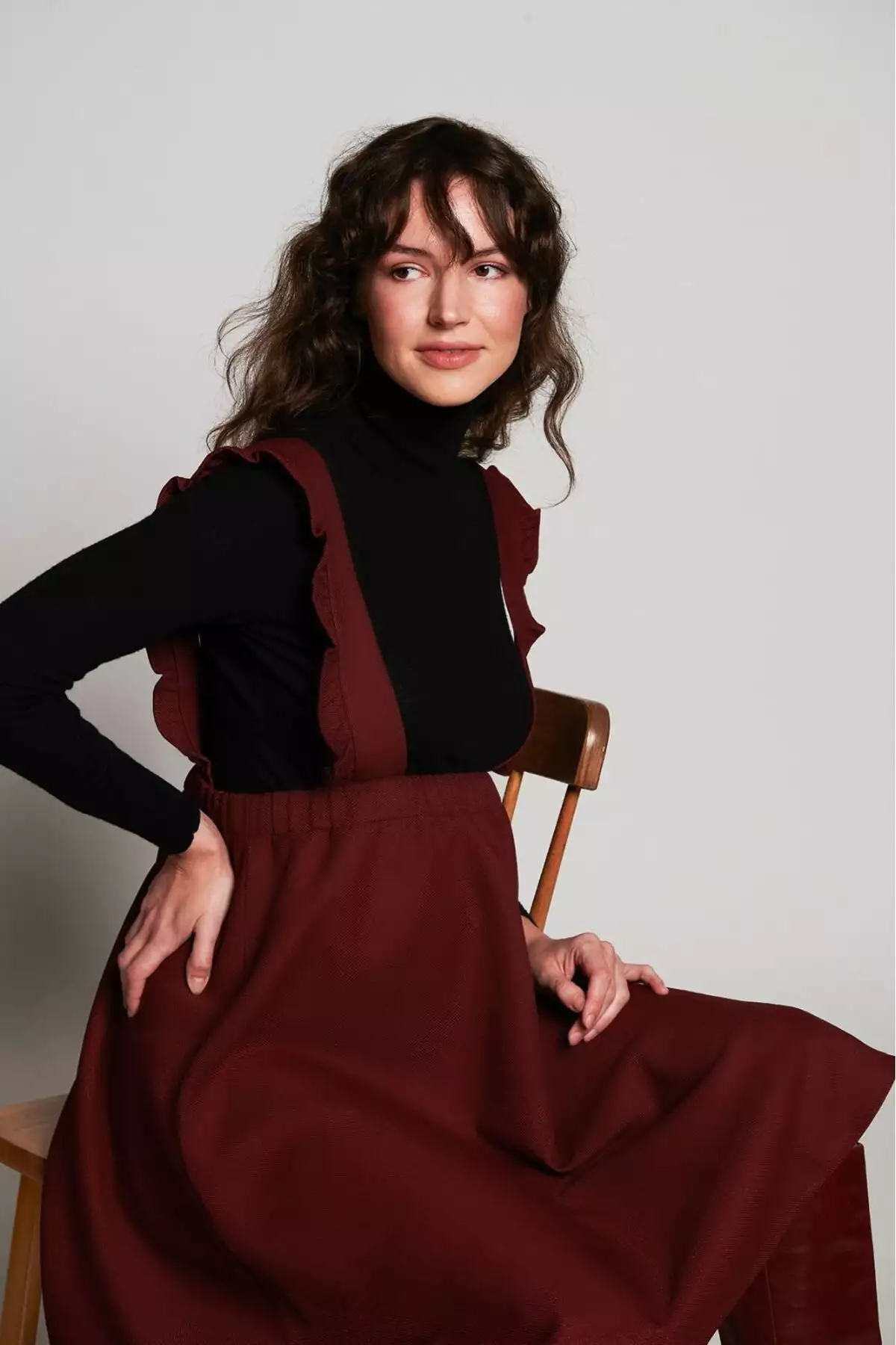 دامن بارداری سارلت بوردو برند Lyn Mama - 468395870