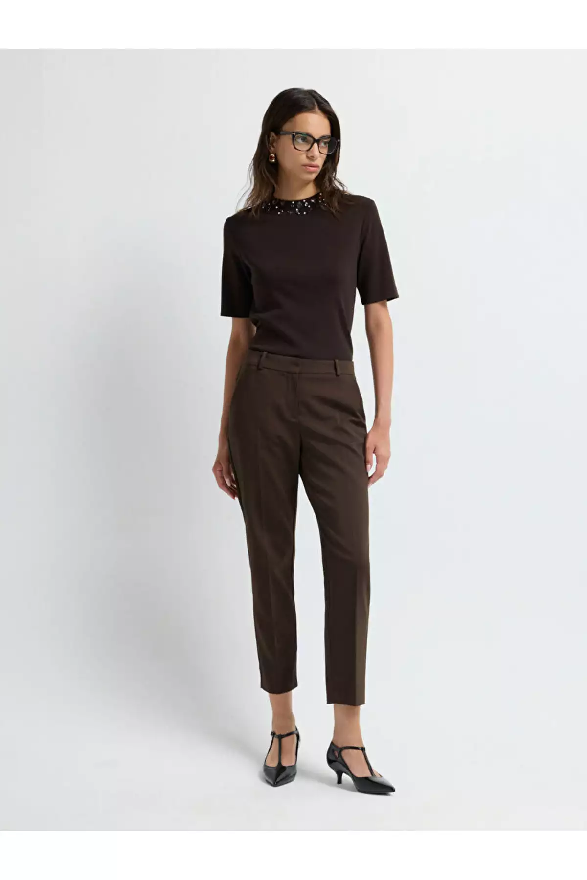 شلوار با شیار و جیب کناری برند adL - 977732104