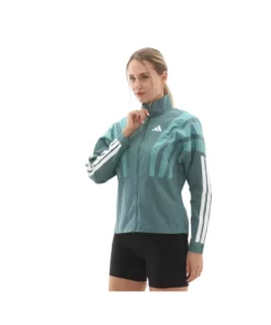 پالتوی بارانی زنانه Adizero A Jkt W مدل HZ3694-K رنگ سبز برند adidas - 971396655