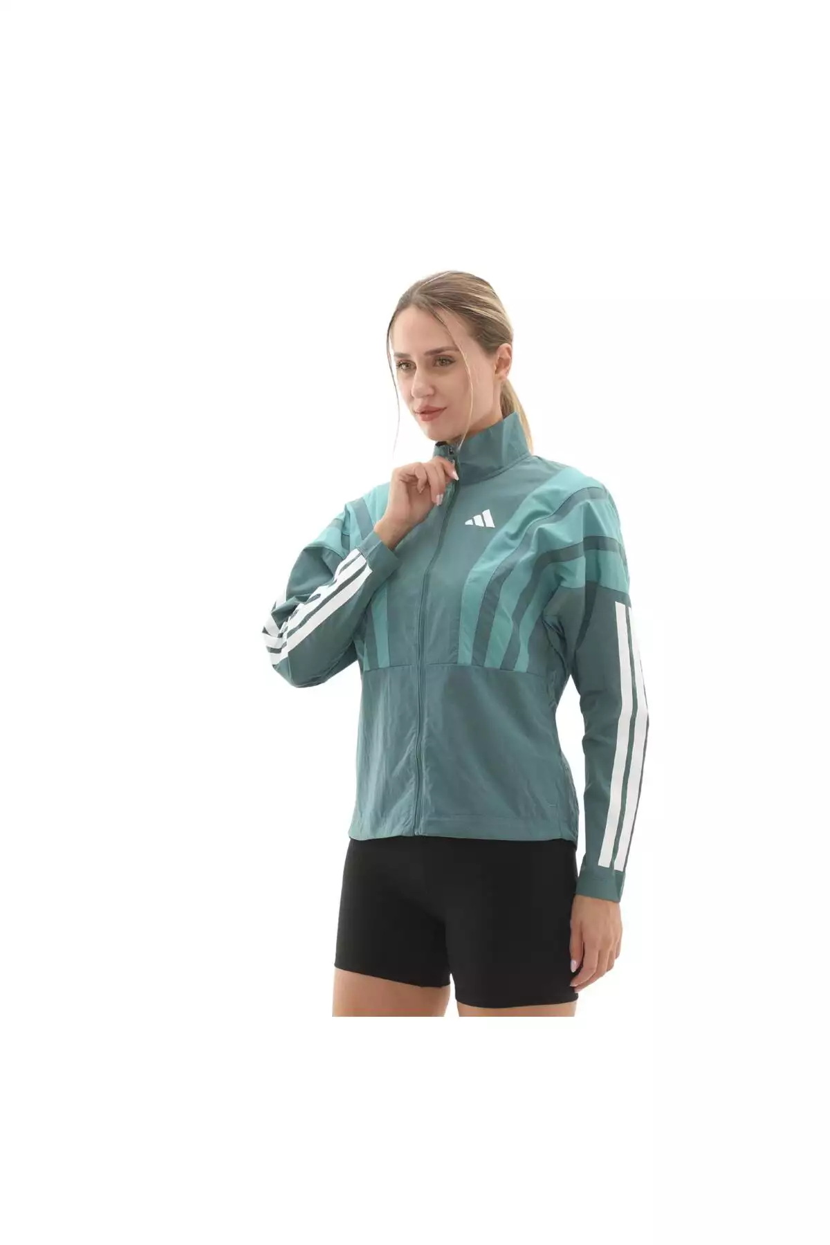 پالتوی بارانی زنانه Adizero A Jkt W مدل HZ3694-K رنگ سبز برند adidas - 971396655