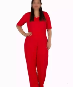 لباس زنانه بزرگپرو سایز، سرهمی کِرِپ رنگی TLM174 برند Truva XXL - 411968124