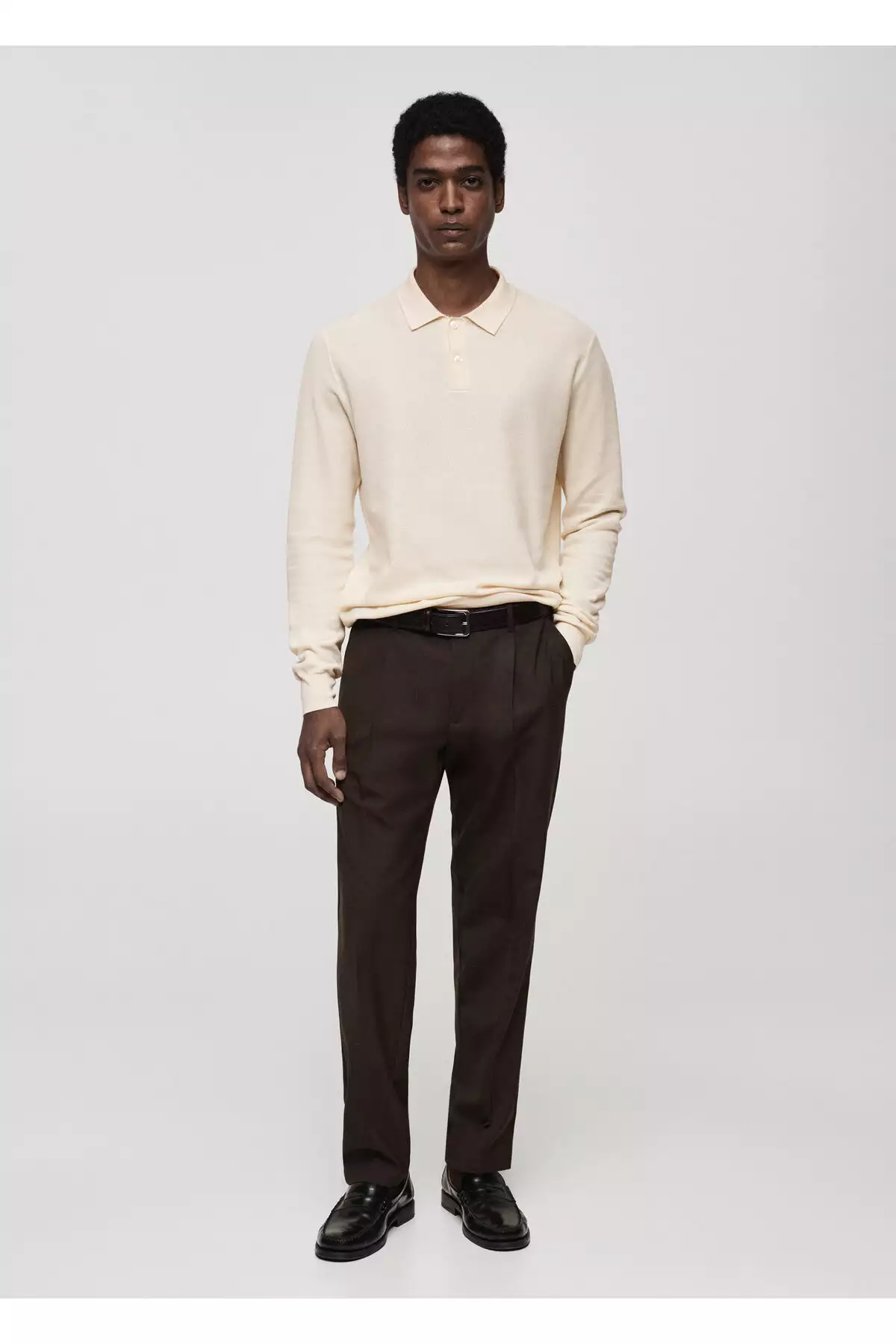 کاپشن مردانه رنگ سفید شکسته 87010601 برند MANGO - 924137755