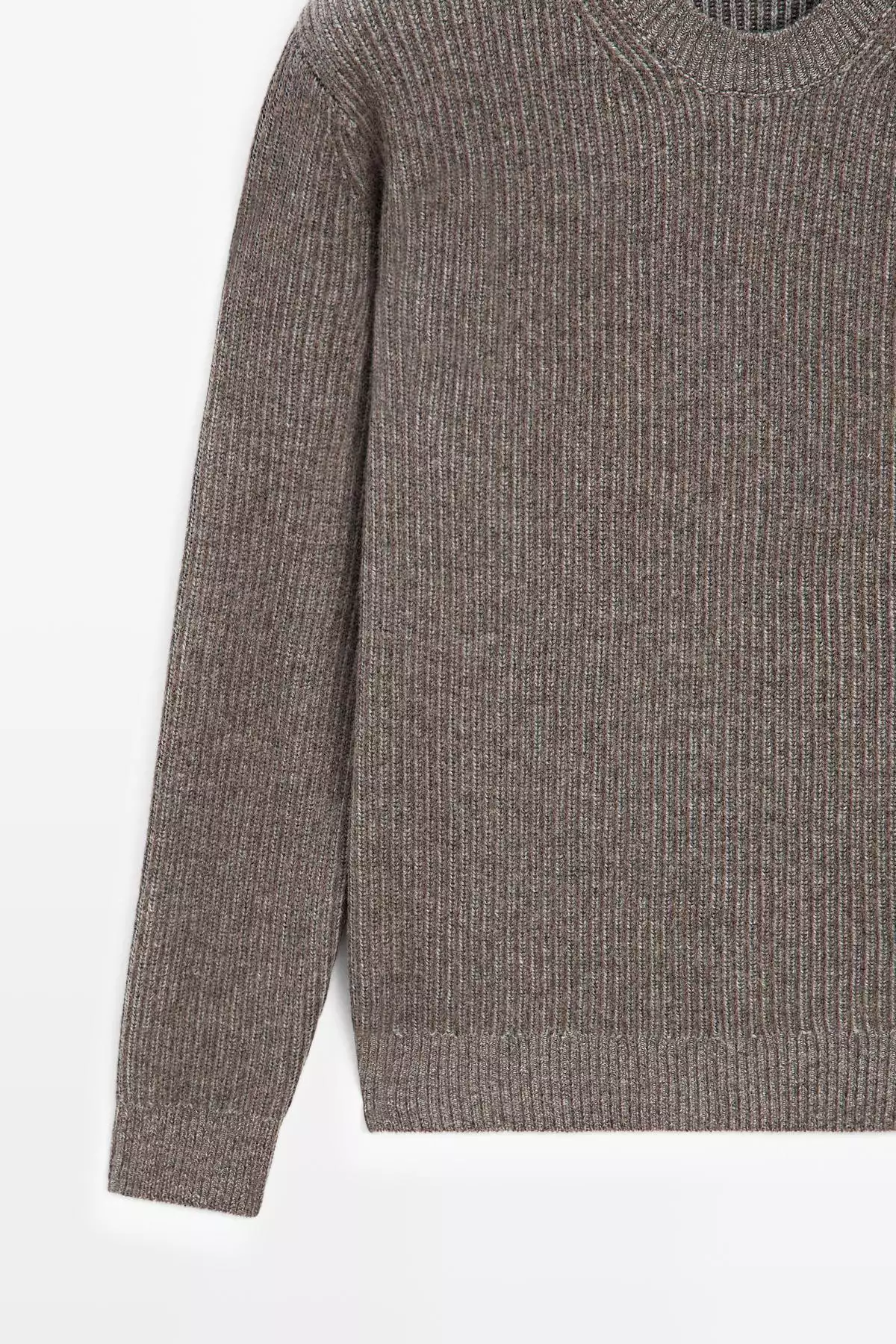 ژاکت یقه گرد ترکیب شده با پشم یواش برند Massimo Dutti - 1019800080