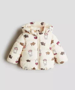 کاپشن پوفی با طراحی اپلیکیشندار برند H&M - 982091662