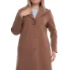 3857 سایز بزرگ کت پشم ریز دکمهدار یقه مردانه قد میانه زنانه برند Olcay - 376008191
