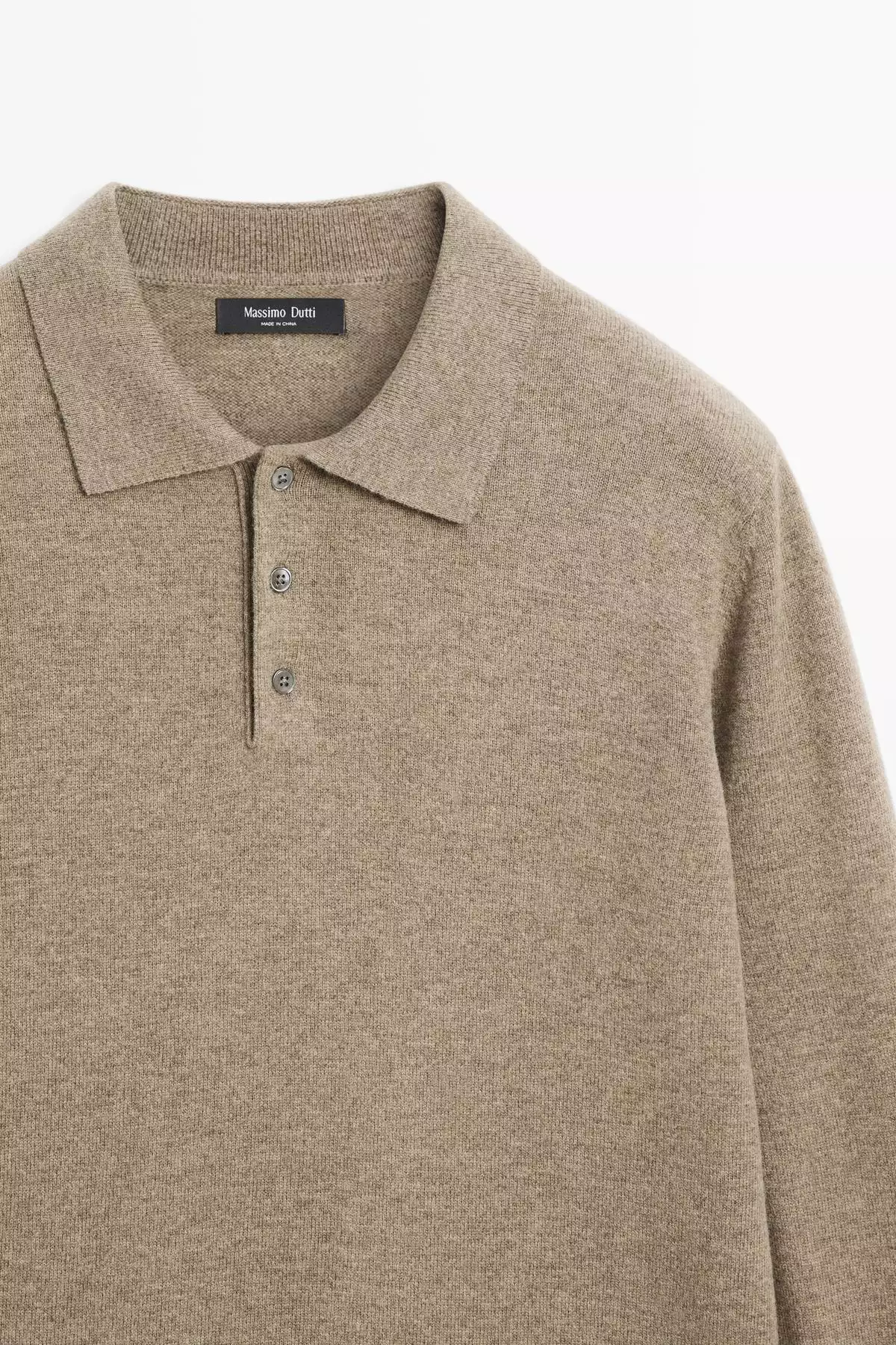 پولوشرت با یقه ایستاده و ترکیب پشم یاتون برند Massimo Dutti - 984774169