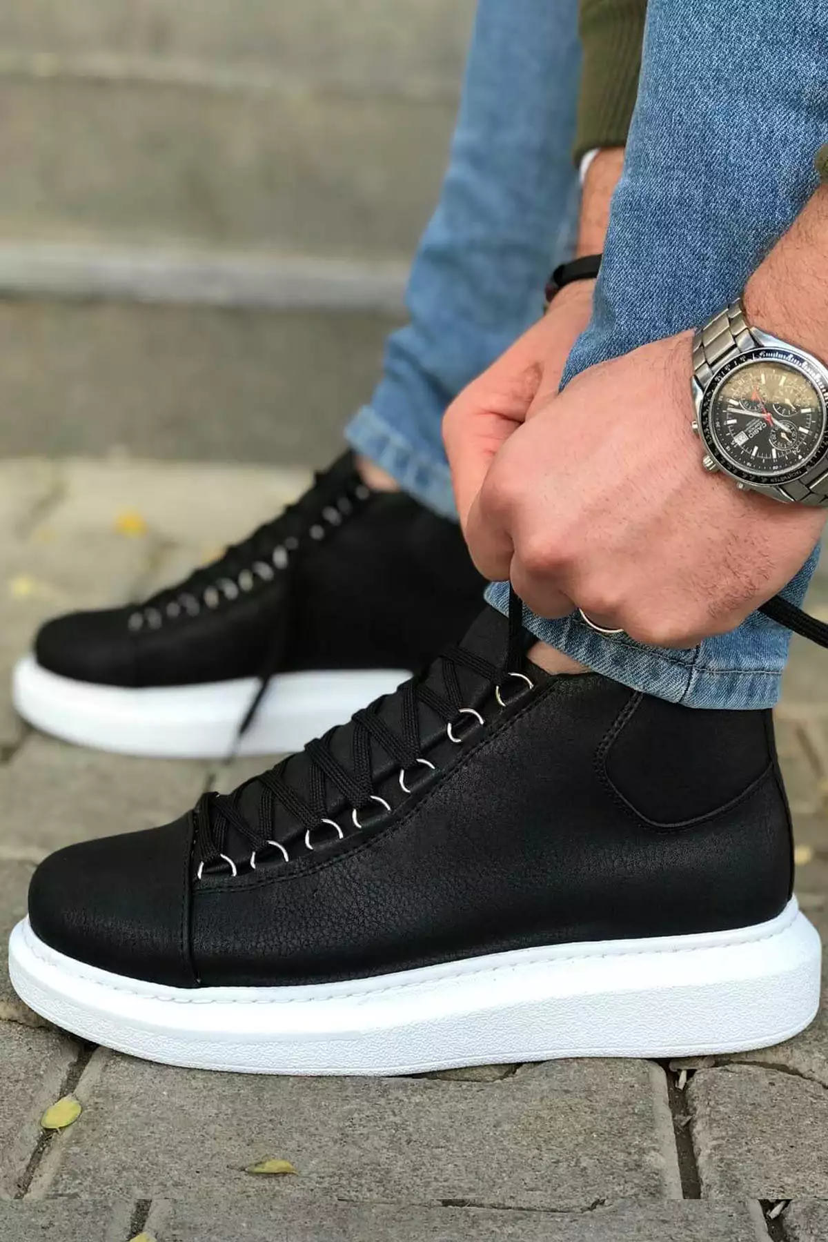 RS258 - بوت مردانه رما مشکی برند remss - 976131141