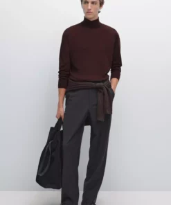ژاکت یقه ایستاده با ترکیب پشم یخی برند Massimo Dutti - 982461460