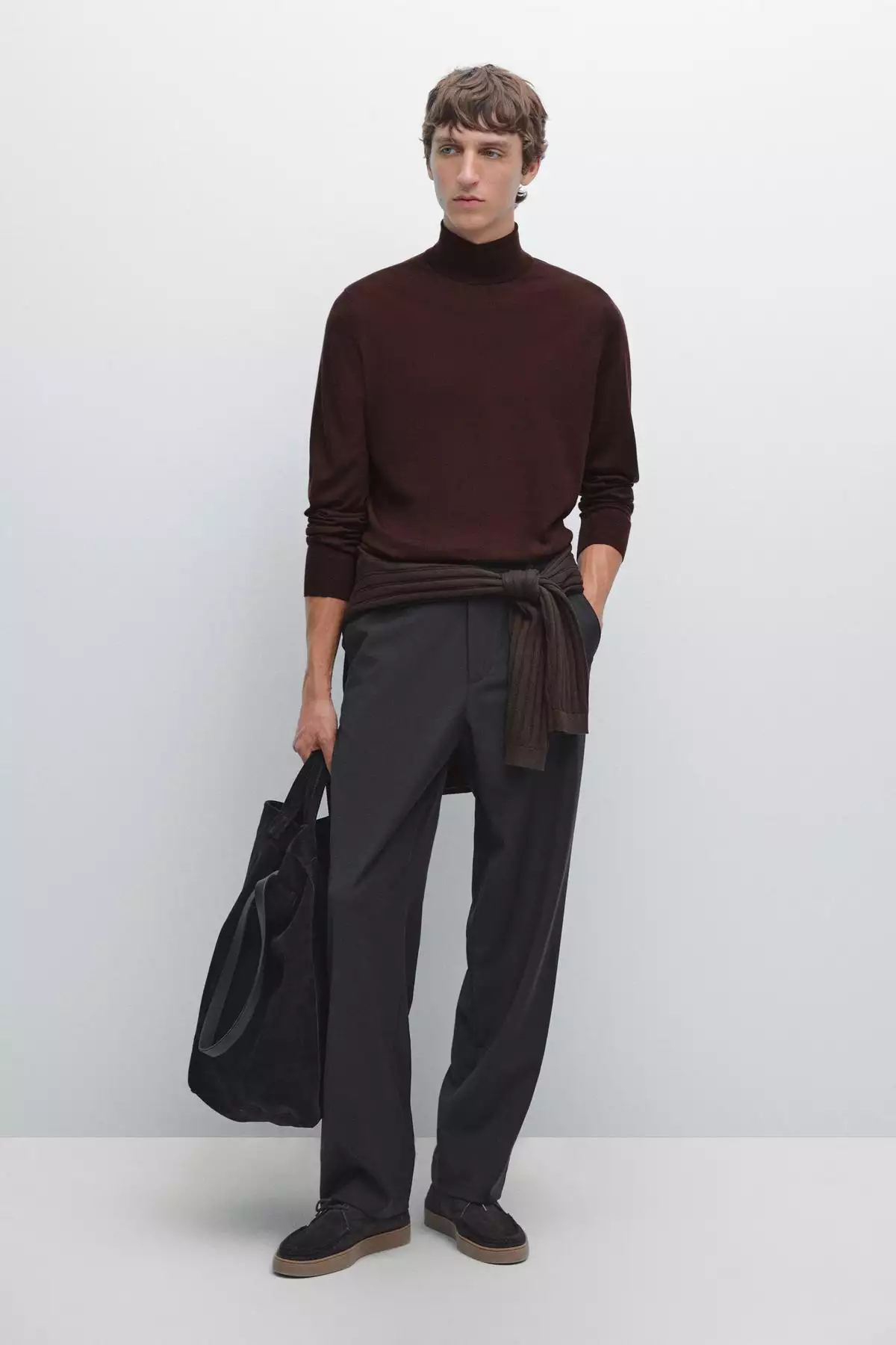 ژاکت یقه ایستاده با ترکیب پشم یخی برند Massimo Dutti - 982461460