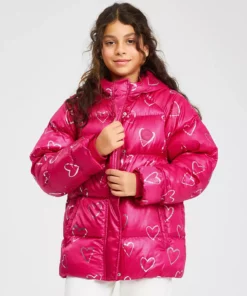 کاپشن پد دار دخترانه بزرگ G رنگ صورتی مدل SK242110-509 برند Skechers - 863714293