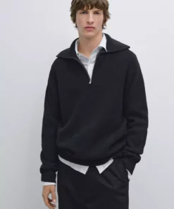 ژاکت با یقه ایستاده زیپ دار برند Massimo Dutti - 1024805795