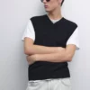 ژاکت با یقه V برند Massimo Dutti - 957244836