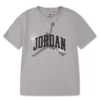 تی‌شرت بچگانه یقه دوچرخه‌ای با طرح خاکستری جردن 95D725 برند Nike - 1031792105