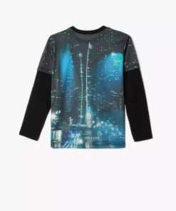 تیشرت یقه گرد آستین بلند با طرح دایناسور برند Koton - 862472416