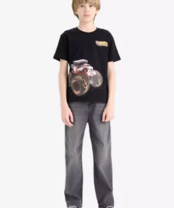 تیشرت کوتاه آستین مردانه بچه‌گانه هات ویلز با یقه گرد مدل E4824a825sm برند Defacto - 926701980