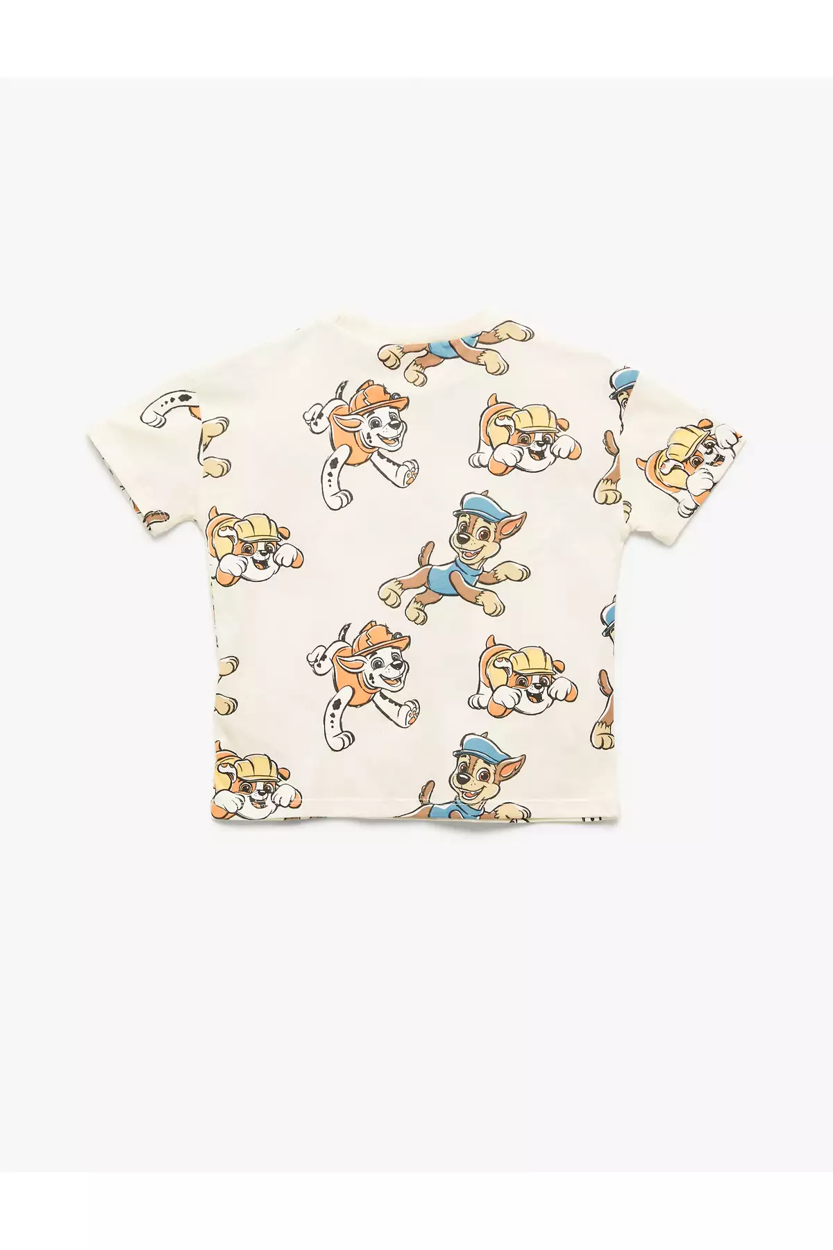 تیشرت پنبهای کوتاه袖 با یقه گرد و طرح پا پترو ل مجوزدار برند Koton - 945874840