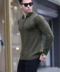 کاپشن با جزئیات زیپ دار هاکی 5606 برند Madmext - 339437517