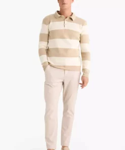 پلیور یقه دار راه‌راه با برش استاندارد Y4194AZ24WN برند Defacto - 883322279